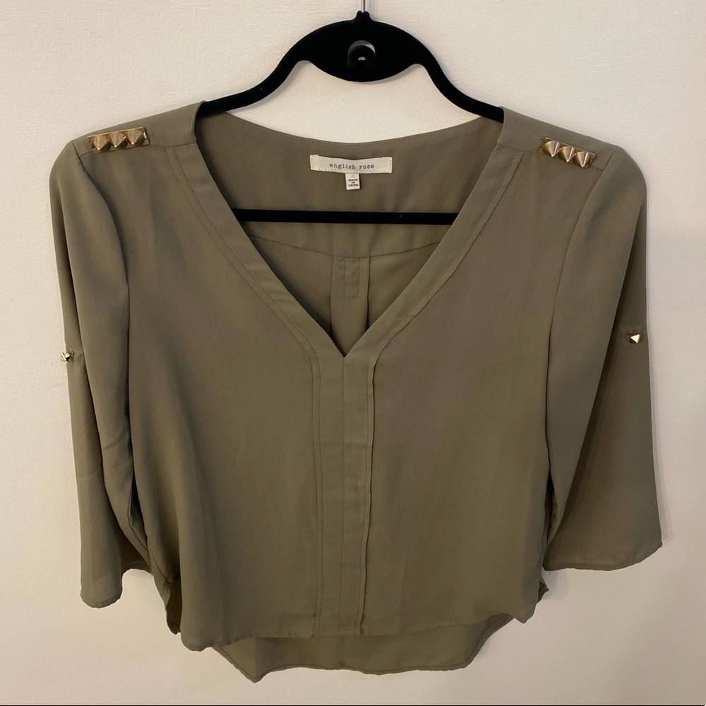 ENGLISH ROSE | 3/4 Sleeve Blouse - Size S